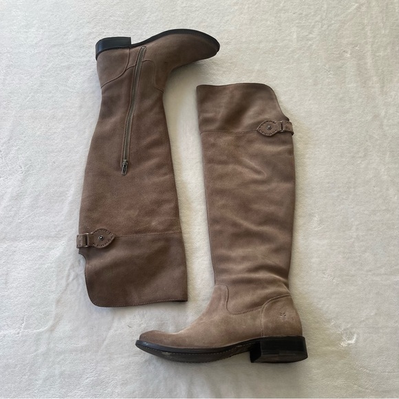 Frye Shirley Over The Knee Riding Boots in Ash Size 8 - Picture 4 of 14